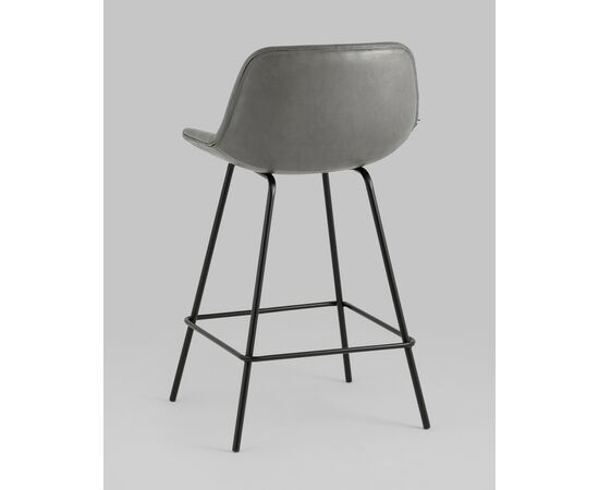 Стул полубарный Деймон экокожа серый, изображение 6 | Интернет магазин мебели и декора LifeDekor