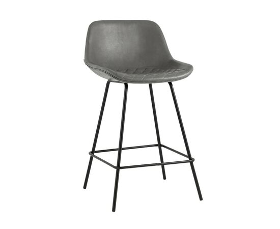 Стул полубарный Деймон экокожа серый | Интернет магазин мебели и декора LifeDekor