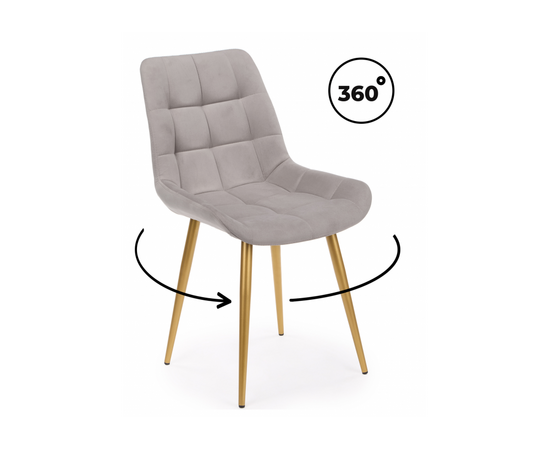 Стул на металлокаркасе Челси 360 К латте (zd 290) / золотой np | Интернет магазин мебели и декора LifeDekor