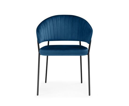 Стул на металлокаркасе Лео синий (H-58) / черный, изображение 2 | Интернет магазин мебели и декора LifeDekor