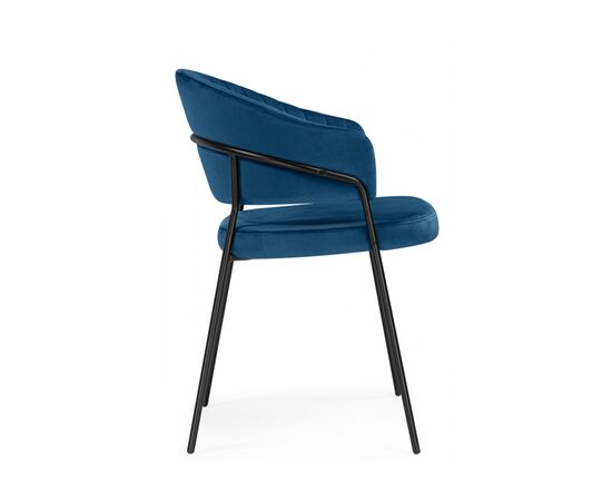 Стул на металлокаркасе Лео синий (H-58) / черный, изображение 3 | Интернет магазин мебели и декора LifeDekor