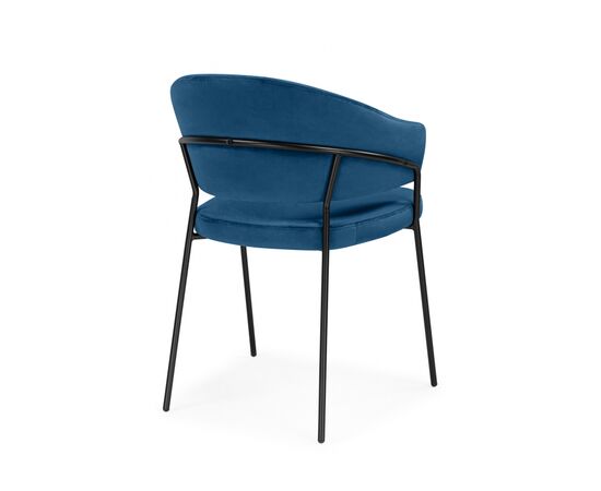 Стул на металлокаркасе Лео синий (H-58) / черный, изображение 4 | Интернет магазин мебели и декора LifeDekor