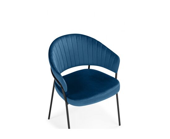 Стул на металлокаркасе Лео синий (H-58) / черный, изображение 5 | Интернет магазин мебели и декора LifeDekor