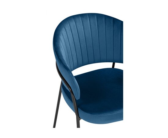 Стул на металлокаркасе Лео синий (H-58) / черный, изображение 6 | Интернет магазин мебели и декора LifeDekor