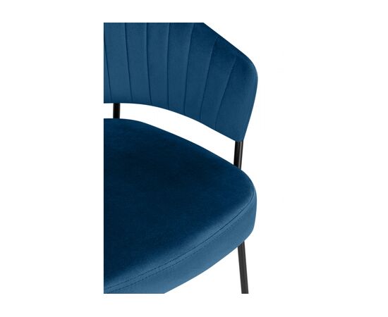 Стул на металлокаркасе Лео синий (H-58) / черный, изображение 7 | Интернет магазин мебели и декора LifeDekor