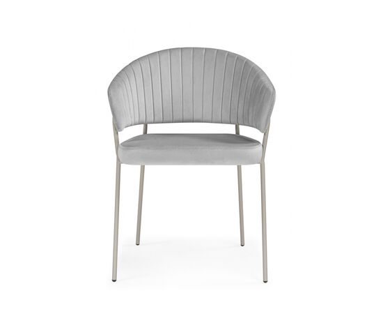 Стул на металлокаркасе Лео светло-серый (H-09) / серый, изображение 2 | Интернет магазин мебели и декора LifeDekor