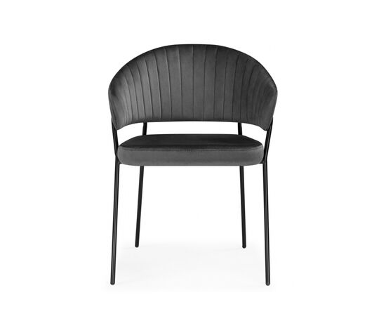 Стул на металлокаркасе Лео темно-серый (H-15) / черный, изображение 2 | Интернет магазин мебели и декора LifeDekor