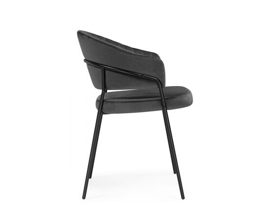 Стул на металлокаркасе Лео темно-серый (H-15) / черный, изображение 3 | Интернет магазин мебели и декора LifeDekor