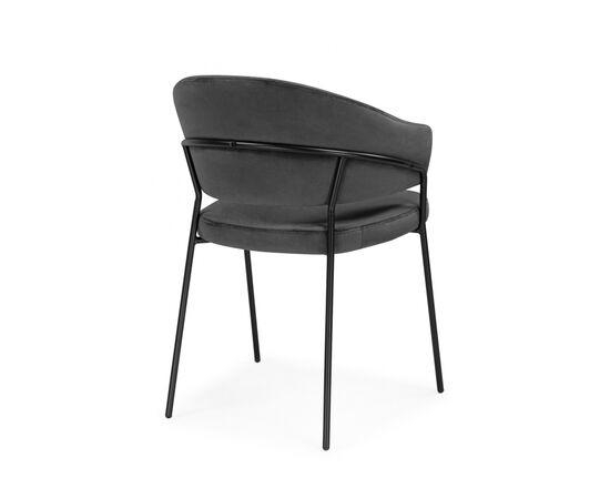 Стул на металлокаркасе Лео темно-серый (H-15) / черный, изображение 4 | Интернет магазин мебели и декора LifeDekor