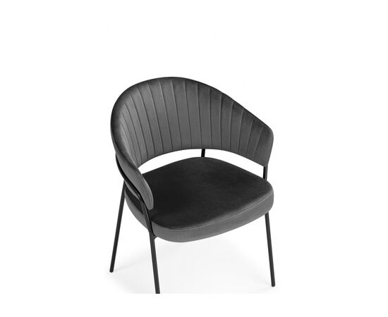 Стул на металлокаркасе Лео темно-серый (H-15) / черный, изображение 5 | Интернет магазин мебели и декора LifeDekor