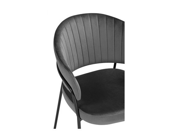 Стул на металлокаркасе Лео темно-серый (H-15) / черный, изображение 6 | Интернет магазин мебели и декора LifeDekor