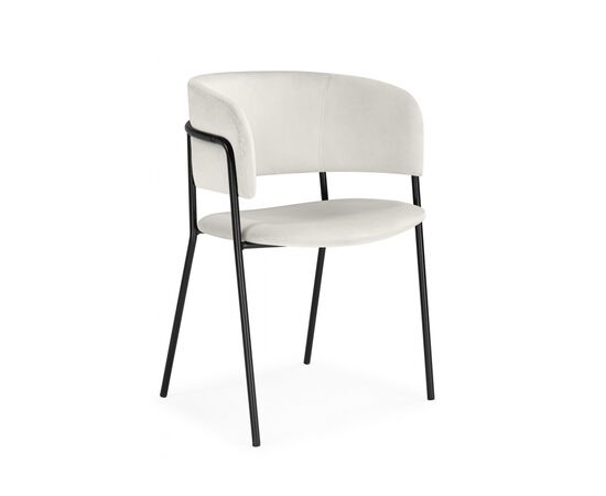 Стул на металлокаркасе Осло белый (milk) / черный | Интернет магазин мебели и декора LifeDekor