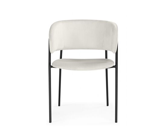 Стул на металлокаркасе Осло белый (milk) / черный, изображение 2 | Интернет магазин мебели и декора LifeDekor