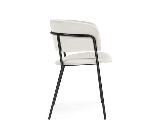 Стул на металлокаркасе Осло белый (milk) / черный, изображение 3 | Интернет магазин мебели и декора LifeDekor