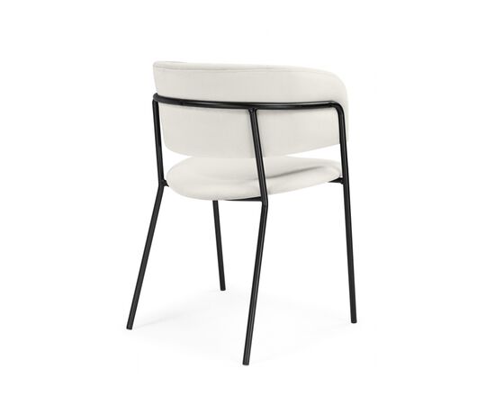 Стул на металлокаркасе Осло белый (milk) / черный, изображение 4 | Интернет магазин мебели и декора LifeDekor