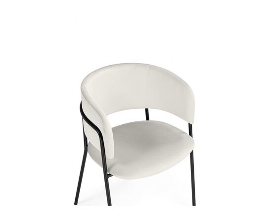 Стул на металлокаркасе Осло белый (milk) / черный, изображение 5 | Интернет магазин мебели и декора LifeDekor