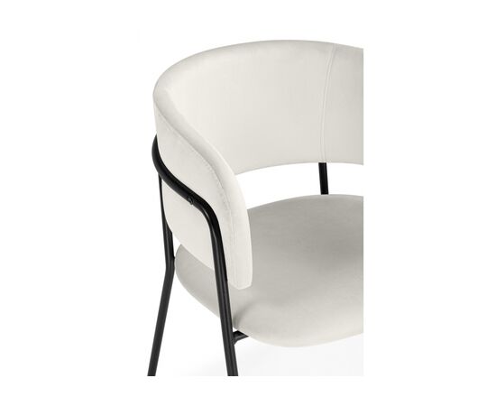 Стул на металлокаркасе Осло белый (milk) / черный, изображение 6 | Интернет магазин мебели и декора LifeDekor