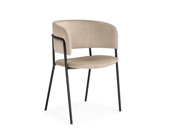 Стул на металлокаркасе Осло темно-бежевый (H-07) / черный | Интернет магазин мебели и декора LifeDekor