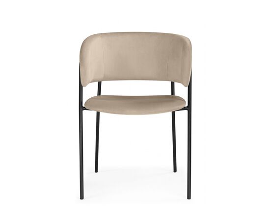 Стул на металлокаркасе Осло темно-бежевый (H-07) / черный, изображение 2 | Интернет магазин мебели и декора LifeDekor