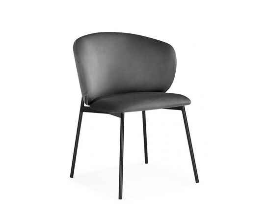 Стул на металлокаркасе Рикко темно-серый (H-15) / черный | Интернет магазин мебели и декора LifeDekor