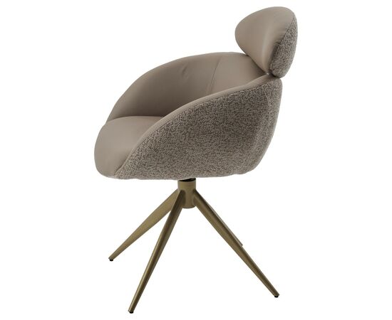 Стул ГУННАР (GUNNAR) 360 град, цвет БЕЖЕВЫЙ VEGA-11 / MIAMI-160, ткань / ШАМПАНЬ каркас, ®DISAUR, изображение 9 | Интернет магазин мебели и декора LifeDekor