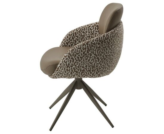 Стул ГРЕЙС (GRACE) 360 град. цвет ТЕМНЫЙ ЛАТТЕ 36-14 / HUNTER-400, экокожа/ ткань / ЛАТТЕ, ®DISAUR, изображение 5 | Интернет магазин мебели и декора LifeDekor