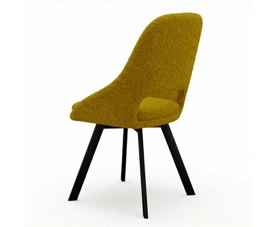 Стул DikLine 247 поворотный, BL08 горчица, ножки черные, изображение 2 | Интернет магазин мебели и декора LifeDekor