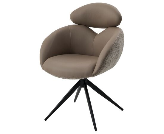 Стул ГУННАР (GUNNAR) 360 град, цвет БЕЖЕВЫЙ VEGA-11 / MIAMI-160, ткань / ЧЕРНЫЙ каркас, ®DISAUR, изображение 8 | Интернет магазин мебели и декора LifeDekor