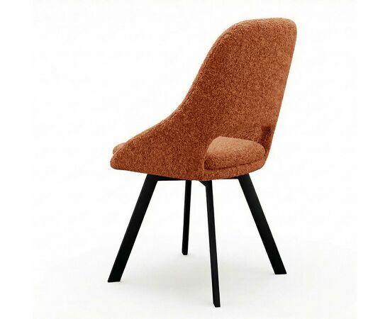 Стул DikLine 247 поворотный, BL07 терракотовый, ножки черные, изображение 2 | Интернет магазин мебели и декора LifeDekor