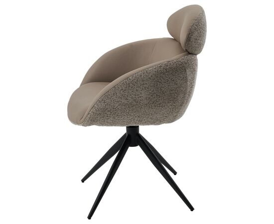 Стул ГУННАР (GUNNAR) 360 град, цвет БЕЖЕВЫЙ VEGA-11 / MIAMI-160, ткань / ЧЕРНЫЙ каркас, ®DISAUR, изображение 9 | Интернет магазин мебели и декора LifeDekor