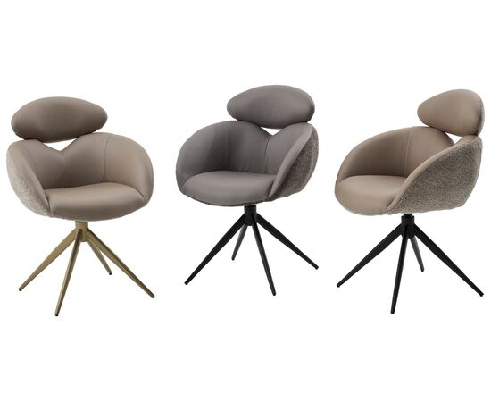 Стул ГУННАР (GUNNAR) 360 град, цвет БЕЖЕВЫЙ VEGA-11 / MIAMI-160, ткань / ШАМПАНЬ каркас, ®DISAUR, изображение 10 | Интернет магазин мебели и декора LifeDekor