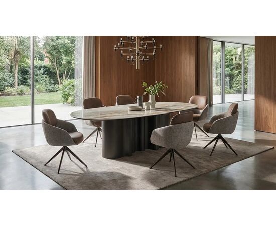 Стул ГРЕЙС (GRACE) 360 град, цвет КАПУЧИНО PENA-172 / G1229-7, ткань / ШОКОЛАДНОЕ ЗОЛОТО, ®DISAUR, изображение 11 | Интернет магазин мебели и декора LifeDekor