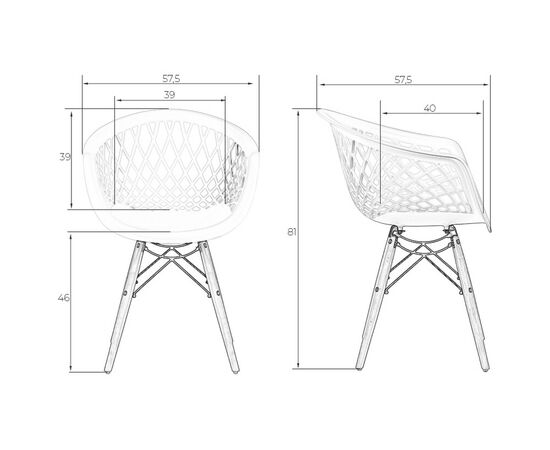 Стул обеденный DOBRIN SAMWELL, ножки светлый бук, цвет белый (W-02), изображение 12 | Интернет магазин мебели и декора LifeDekor