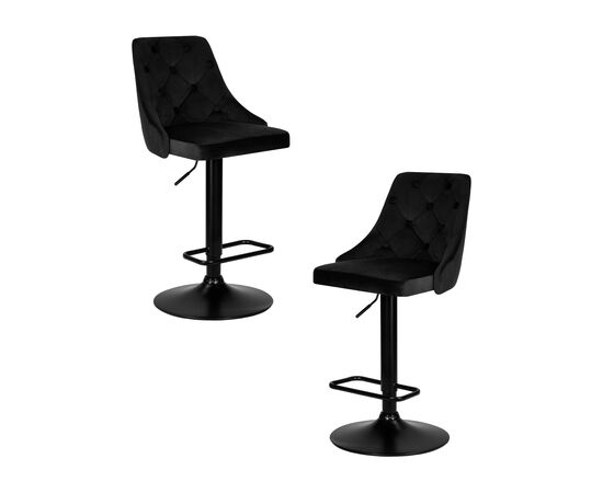 Набор 2 шт Стул барный DOBRIN JOSEPH BLACK, черный велюр (MJ9-101), Вариант: черный велюр (MJ9-101) | Интернет магазин мебели и декора LifeDekor