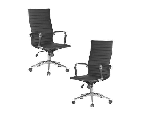 Набор 2 шт Офисное кресло для руководителей DOBRIN CLARK SIMPLE, чёрный, Вариант: чёрный | Интернет магазин мебели и декора LifeDekor