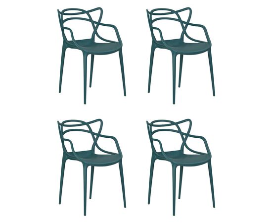 Набор 4 шт Стул обеденный DOBRIN MASTERS, морской волны (G-05), Вариант: морской волны (G-05) | Интернет магазин мебели и декора LifeDekor