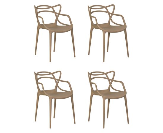 Набор 4 шт Стул обеденный DOBRIN MASTERS, бежевый (GR-03), Вариант: бежевый (GR-03) | Интернет магазин мебели и декора LifeDekor