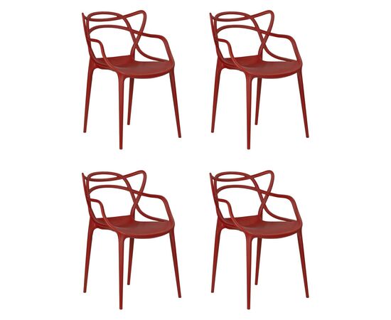 Набор 4 шт Стул обеденный DOBRIN MASTERS, кирпичный (R-05), Вариант: кирпичный (R-05) | Интернет магазин мебели и декора LifeDekor