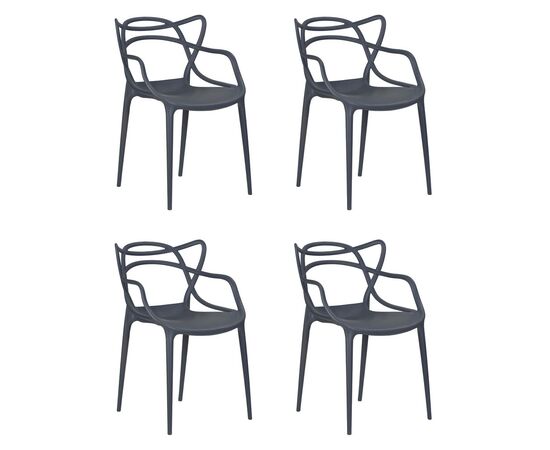 Набор 4 шт Стул обеденный DOBRIN MASTERS, серо-синий (NX-GR-16), Вариант: серо-синий (NX-GR-16) | Интернет магазин мебели и декора LifeDekor
