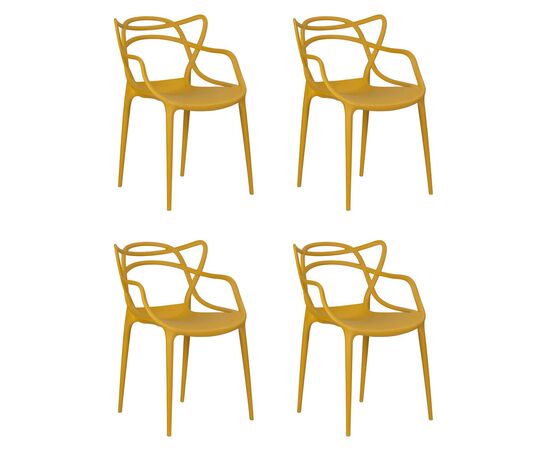 Набор 4 шт Стул обеденный DOBRIN MASTERS, горчичный (Y-03), Вариант: горчичный (Y-03) | Интернет магазин мебели и декора LifeDekor