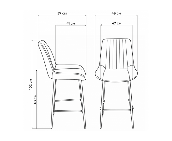 Барный стул Седа светло-серый (zd 960) / золотой np, изображение 3 | Интернет магазин мебели и декора LifeDekor