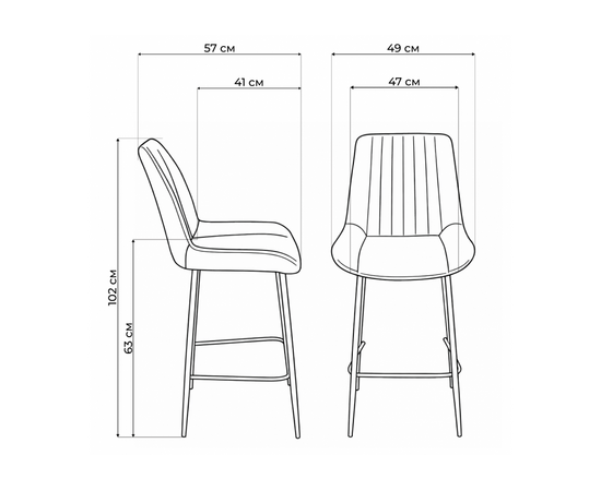 Барный стул Седа 360 светло-серый (zd 960) / золотой np, изображение 3 | Интернет магазин мебели и декора LifeDekor