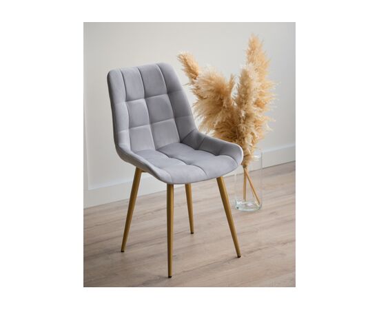 Стул на металлокаркасе Челси К светло-серый (zd 960) / золотой np, изображение 3 | Интернет магазин мебели и декора LifeDekor