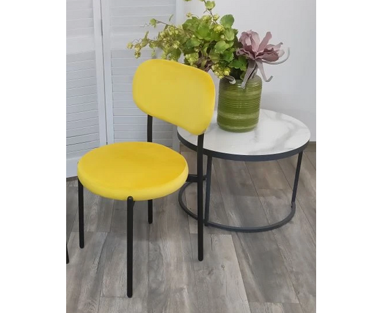 Стул ПАКО H-19 Желтый, велюр / черный каркас М-City, изображение 3 | Интернет магазин мебели и декора LifeDekor