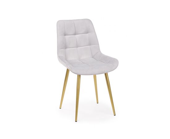 Стул на металлокаркасе Челси К светло-серый (zd 960) / золотой np | Интернет магазин мебели и декора LifeDekor