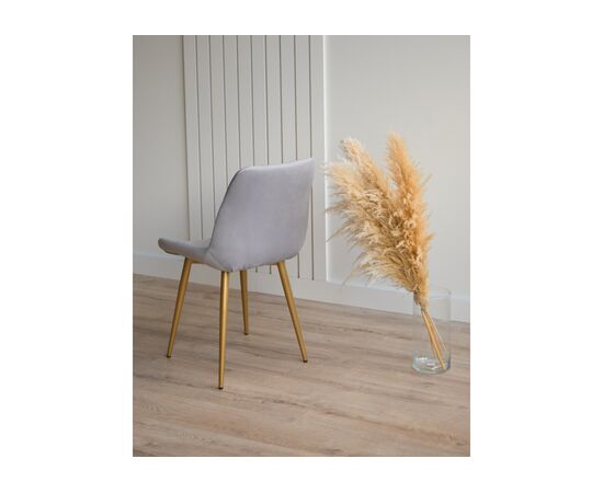 Стул на металлокаркасе Челси К светло-серый (zd 960) / золотой np, изображение 9 | Интернет магазин мебели и декора LifeDekor