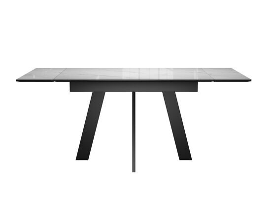 Стол DikLine SKM140 Керамика Carrara Gloss (мрамор глянец белый)/опоры черные, изображение 4 | Интернет магазин мебели и декора LifeDekor