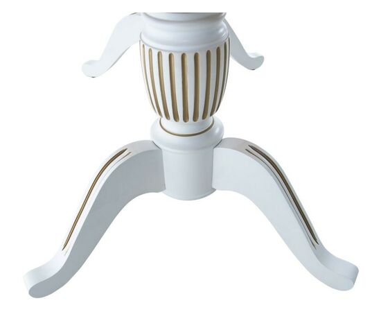 Стол «Леонардо 2» овал 120x90, эмаль белая с золочением, изображение 6 | Интернет магазин мебели и декора LifeDekor