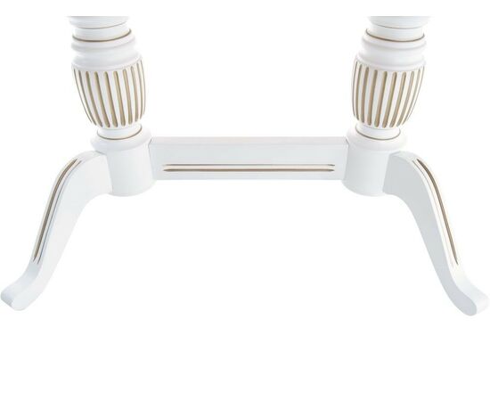 Стол «Леонардо 2» овал 120x90, эмаль белая с золочением, изображение 8 | Интернет магазин мебели и декора LifeDekor