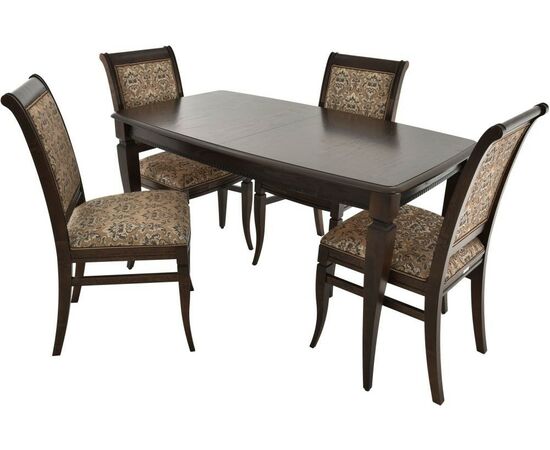 Обеденная группа (Стол Сибарит и 4 стула Сибарит-2), орех темный, изображение 2 | Интернет магазин мебели и декора LifeDekor